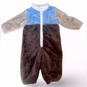 Lucky Brand Baby Boys Hooded Footless Coverall Size 12 Months